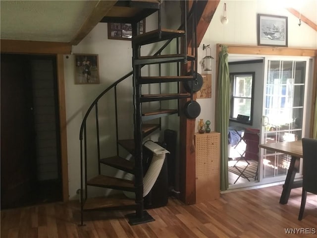 9512 Stillwater Rd, Watson, NY 13367 - stairway featuring wood finished floors