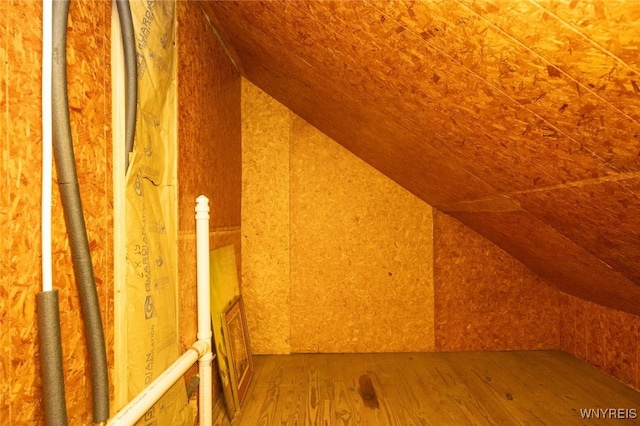 368 Cayuga Creek Rd, Cheektowaga, NY 14227 - additional living space featuring lofted ceiling and wood finished floors