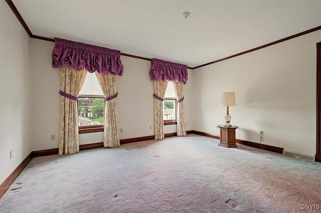 51 State St, Vernon, NY 13421 - carpeted empty room featuring ornamental molding and baseboards