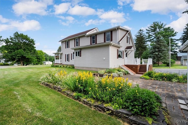 51 State St, Vernon, NY 13421 - view of property exterior with a yard and a deck