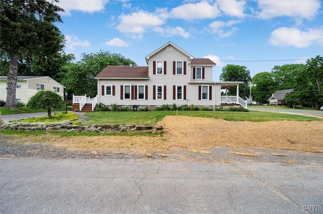 51 State St, Vernon, NY 13421 - view of front of house with a front lawn and a porch