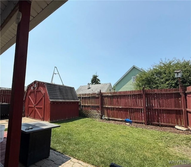 80 Fredro St, Buffalo, NY 14206 - fenced backyard featuring a storage unit
