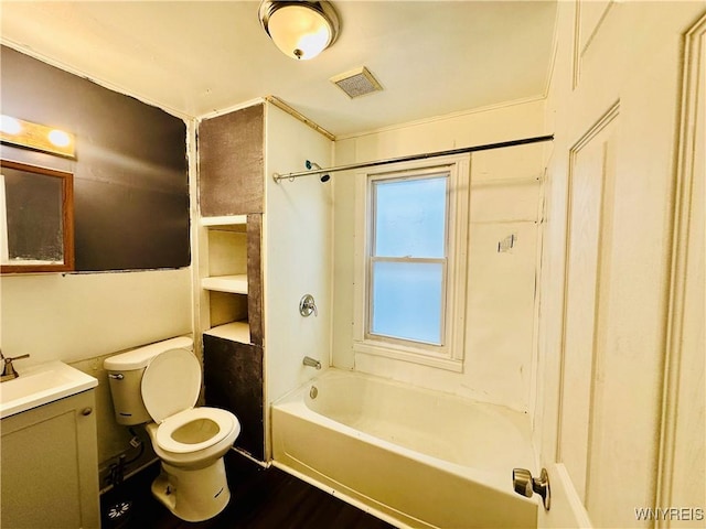 67 Holmes St, Buffalo, NY 14207 - full bathroom featuring vanity, tub / shower combination, and wood finished floors