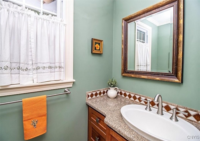 101 Luan Cir, Dewitt, NY 13078 - bathroom with vanity and crown molding