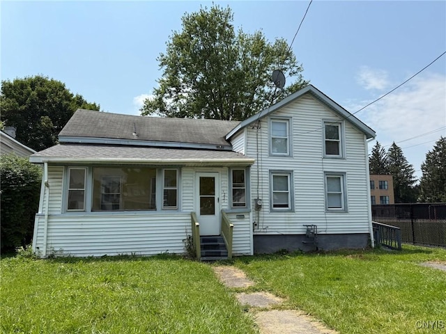 231 N Main St, Oneida, NY 13421 - back of house with entry steps and roof with shingles