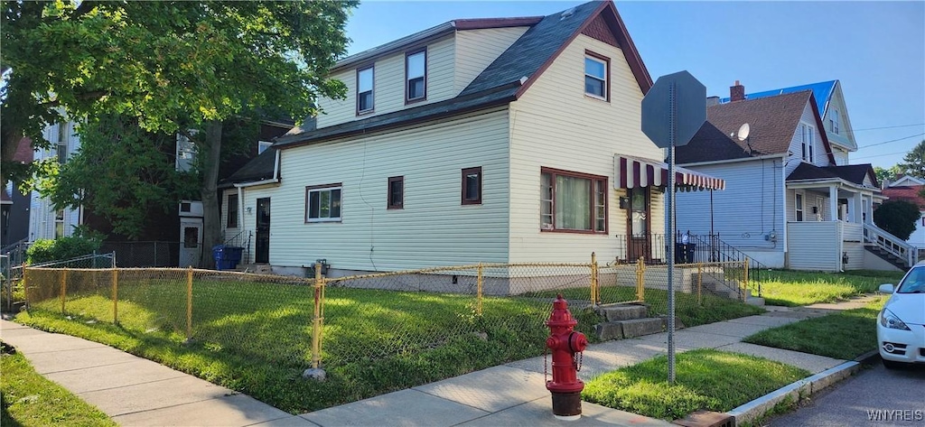 4 Regina Pl, Buffalo, NY 14208 - view of property exterior featuring a fenced front yard