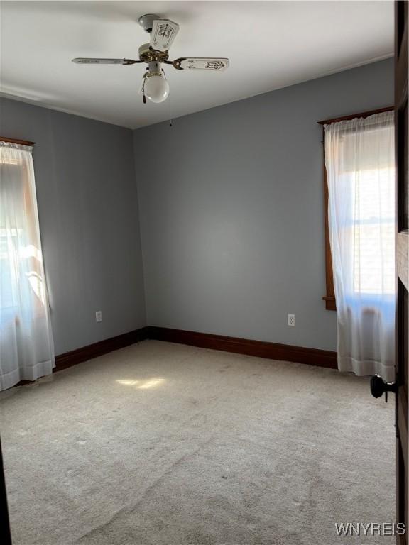 45 Clio Ave, Buffalo, NY 14220 - spare room featuring light carpet and ceiling fan