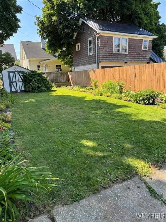 45 Clio Ave, Buffalo, NY 14220 - view of yard with a storage shed