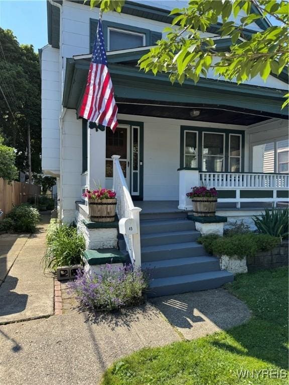 45 Clio Ave, Buffalo, NY 14220 - view of front of house with a porch