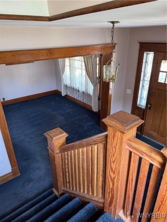 45 Clio Ave, Buffalo, NY 14220 - staircase with carpet flooring