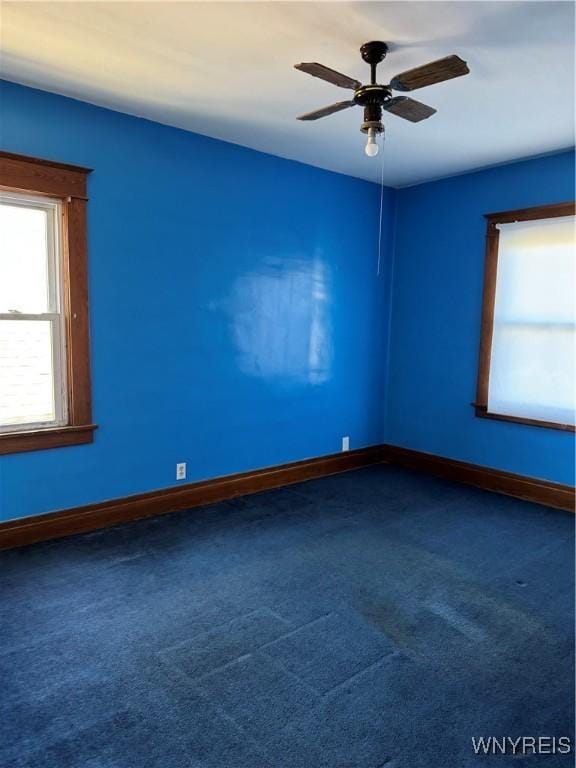 45 Clio Ave, Buffalo, NY 14220 - spare room featuring dark colored carpet and a ceiling fan