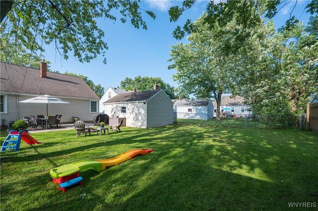 282 N Wrexham Ct, Tonawanda, NY 14150 - fenced backyard with a storage shed