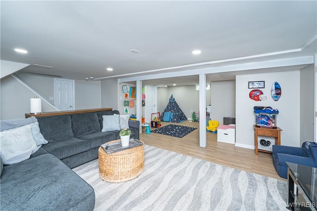 282 N Wrexham Ct, Tonawanda, NY 14150 - living area with wood finished floors and recessed lighting