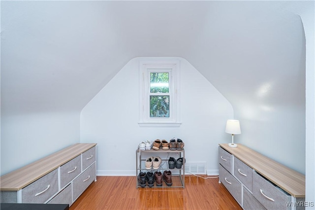 282 N Wrexham Ct, Tonawanda, NY 14150 - bonus room with light wood-style flooring and vaulted ceiling