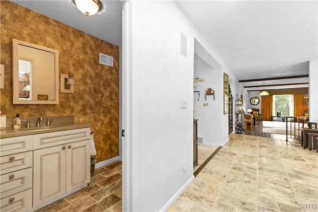 5 Hingham Rd, Utica, NY 13501 - corridor with stone tile flooring and baseboards