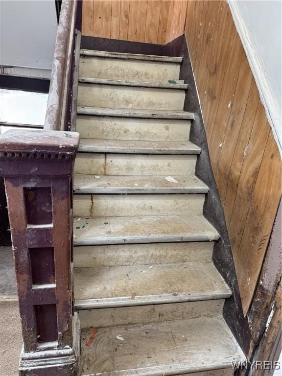 99 Sattler Ave, Buffalo, NY 14211 - staircase featuring wooden walls