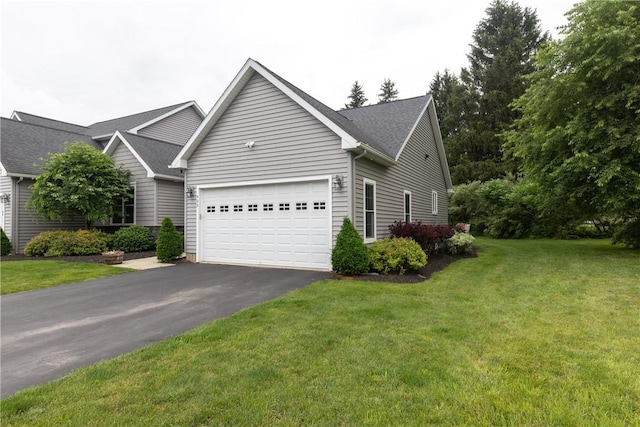405 Greystone Dr, Horseheads, NY 14845 - view of front facade with asphalt driveway, an attached garage, a front lawn, and roof with shingles