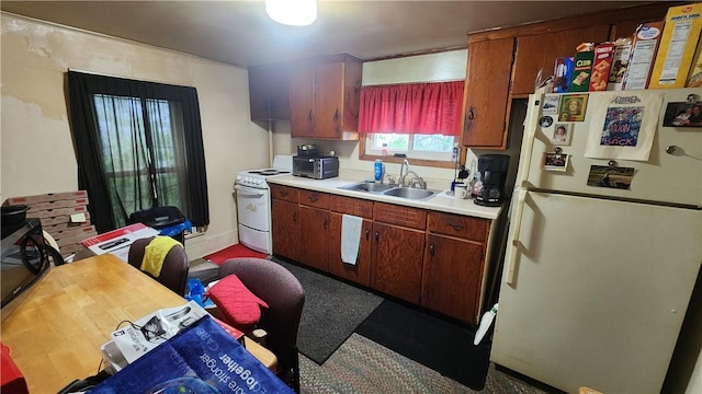 401 Lower Pace Rd, Corning City, NY 14830 - kitchen with white appliances and light countertops
