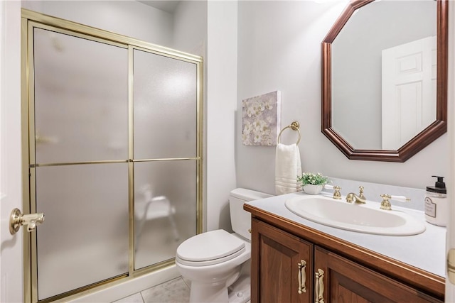 117 Neuchatel Ln, Perinton, NY 14450 - full bathroom featuring vanity, a shower stall, and tile patterned floors