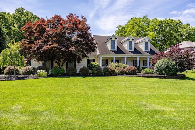 117 Neuchatel Ln, Perinton, NY 14450 - new england style home with a front lawn and a porch