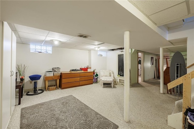 125 Sunset Dr, Brighton, NY 14618 - basement featuring a paneled ceiling