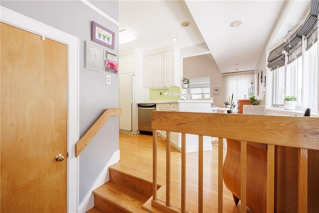 125 Sunset Dr, Brighton, NY 14618 - stairway featuring wood finished floors