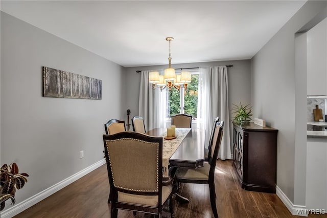 160 Greengage Cir, Amherst, NY 14051 - dining area featuring a chandelier and dark wood finished floors