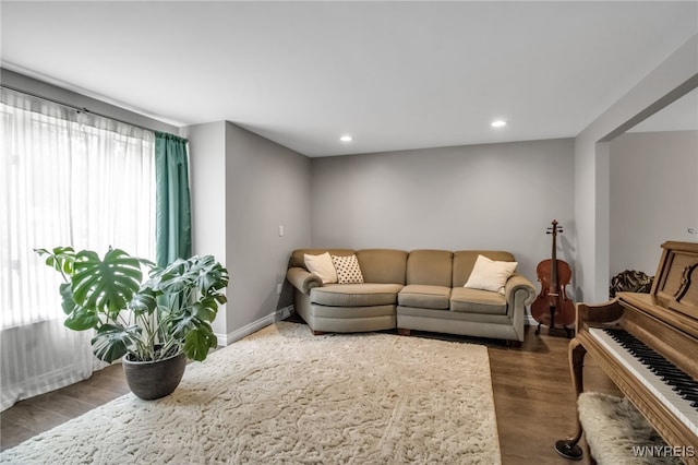 160 Greengage Cir, Amherst, NY 14051 - living area featuring wood finished floors and recessed lighting
