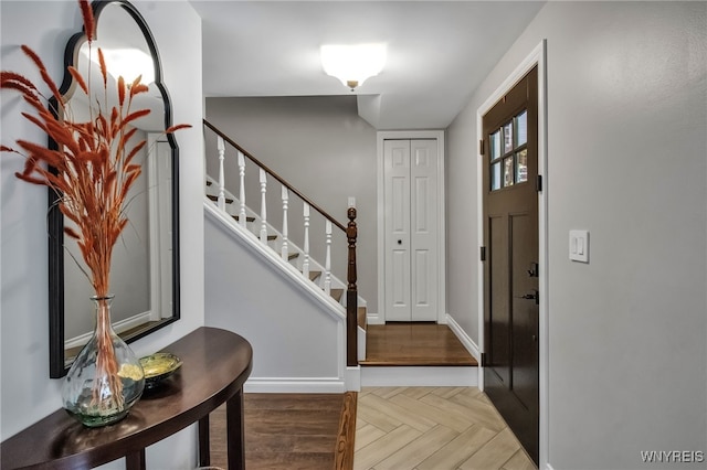 160 Greengage Cir, Amherst, NY 14051 - foyer with baseboards and stairway