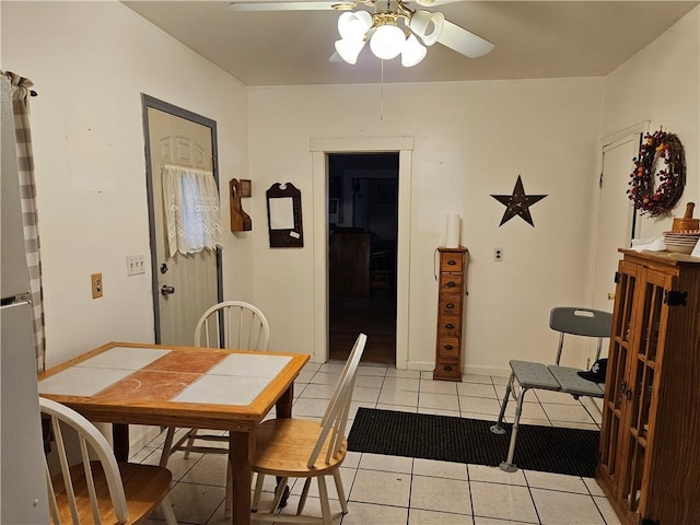 178 Campbell Park, Rochester, NY 14606 - dining room featuring a ceiling fan and light tile patterned floors