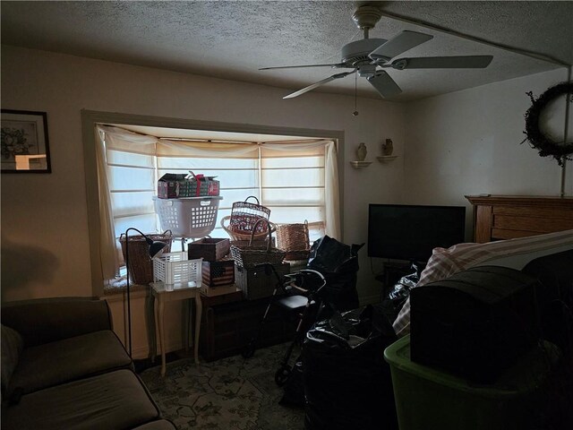 178 Campbell Park, Rochester, NY 14606 - office space with ceiling fan and a textured ceiling