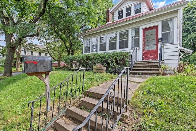 201 Mosley Dr, Syracuse, NY 13206 - view of front of property with entry steps and a front yard
