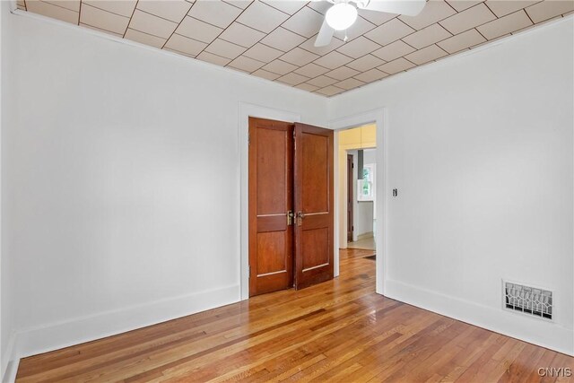 201 Mosley Dr, Syracuse, NY 13206 - empty room featuring ceiling fan and light wood finished floors