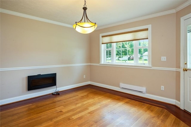 179 Down St, Henrietta, NY 14623 - spare room with wood finished floors and crown molding