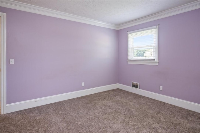 179 Down St, Henrietta, NY 14623 - carpeted empty room featuring ornamental molding and a textured ceiling