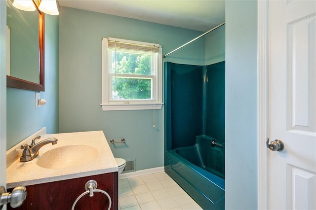 179 Down St, Henrietta, NY 14623 - full bath with vanity, shower / bath combination, and tile patterned floors