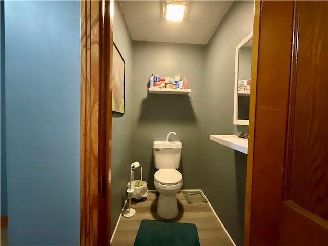 2 Washington St, North Dansville, NY 14437 - bathroom featuring toilet and wood finished floors