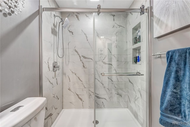 1416 99th St, Niagara Falls, NY 14304 - bathroom featuring a marble finish shower and toilet
