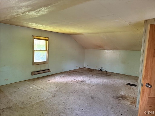 211 W Park St, Lenox, NY 13032 - additional living space with a baseboard radiator and lofted ceiling