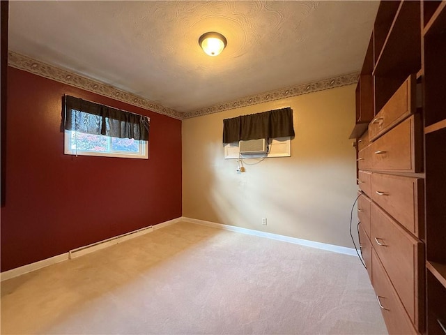 890 Holdridge St, Southport, NY 14904 - unfurnished room with light carpet, a textured ceiling, and cooling unit