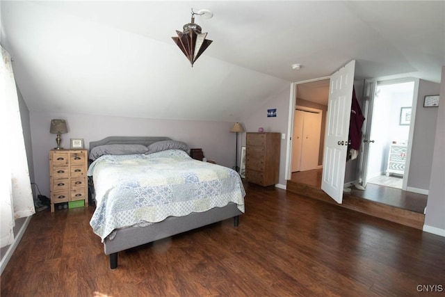 1109 Church Rd, Lysander, NY 13027 - bedroom featuring lofted ceiling and wood finished floors