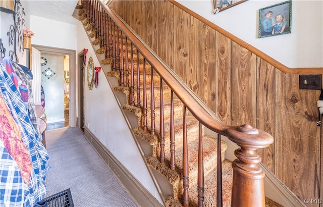 103 Stanwix St, Rome, NY 13440 - stairs featuring carpet floors