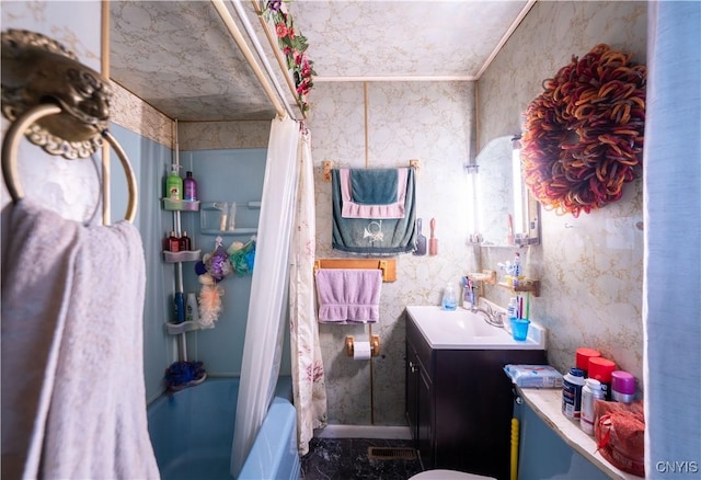 103 Stanwix St, Rome, NY 13440 - bathroom with vanity and shower / bath combination with curtain