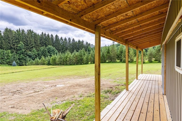 7156 County Line Rd, Naples, NY 14512 - wooden deck featuring a view of trees and a yard