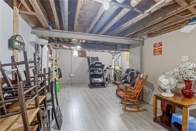 4956 Crestwood Ln, Onondaga, NY 13215 - below grade area featuring wood finished floors