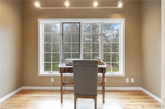 8067 Irish Mist Ln, Manlius, NY 13104 - dining room featuring light wood-type flooring and a desk