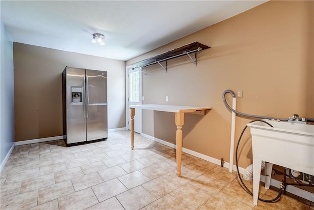 11 Hillcrest Dr, Hamlin, NY 14464 - basement featuring stainless steel refrigerator with ice dispenser and baseboards