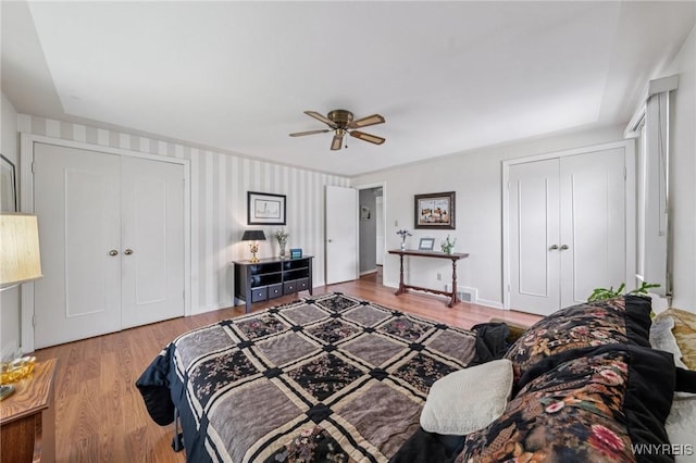 66 Gierlach St, Cheektowaga, NY 14212 - bedroom with a closet, wood finished floors, and ceiling fan