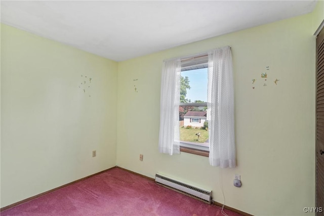 5539 Taormina Dr, Clay, NY 13041 - carpeted empty room featuring baseboard heating and baseboards