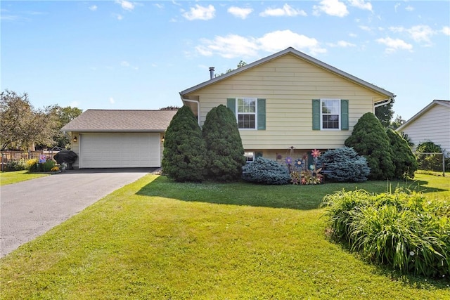 7980 Cedarwood Dr, Rome, NY 13440 - tri-level home with a front yard and a garage